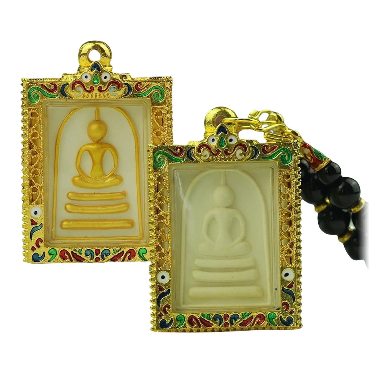 Famous Thai Pendant, Phra Somdej Toh Buddha Gift Thailand Southeast Asia Meditation Charm, for Protection Happiness Bless Wish. Quake