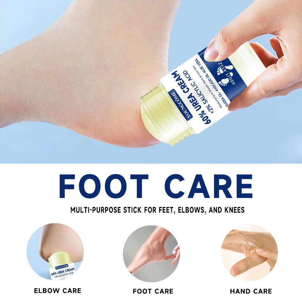 60% Urea Foot Cream +2% Salicylic Acid Moisturizing & Exfoliating, Cracked Heel Repair, Deep Hydration for Dry Feet Long protect Quake