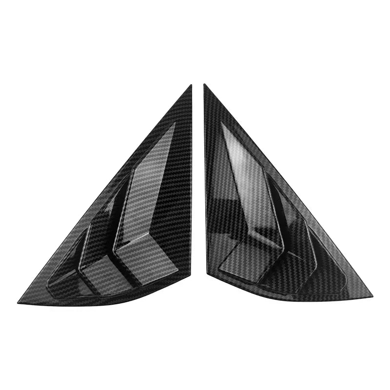 For Mustang Mach-E Mach E 2021 2022 Car Rear Louver Window Side Shutter Cover Trim Sticker Vent Scoop ABS Carbon Fiber Style Quake Carbon