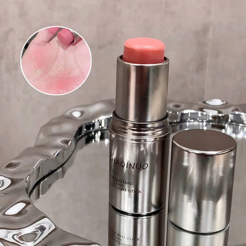 Custard Clear Light Stick Moisturizing Gloss Creamy Muscle Korean Makeup Blush Stick Quake 4