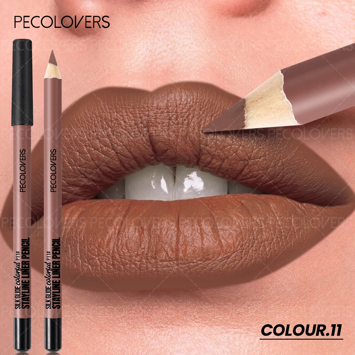 1PC Matte Lipliner, Second Back Lip Contour, Plump and Charming Lips, Non Drying, Waterproof, Lip Cosmetics, Quake 11
