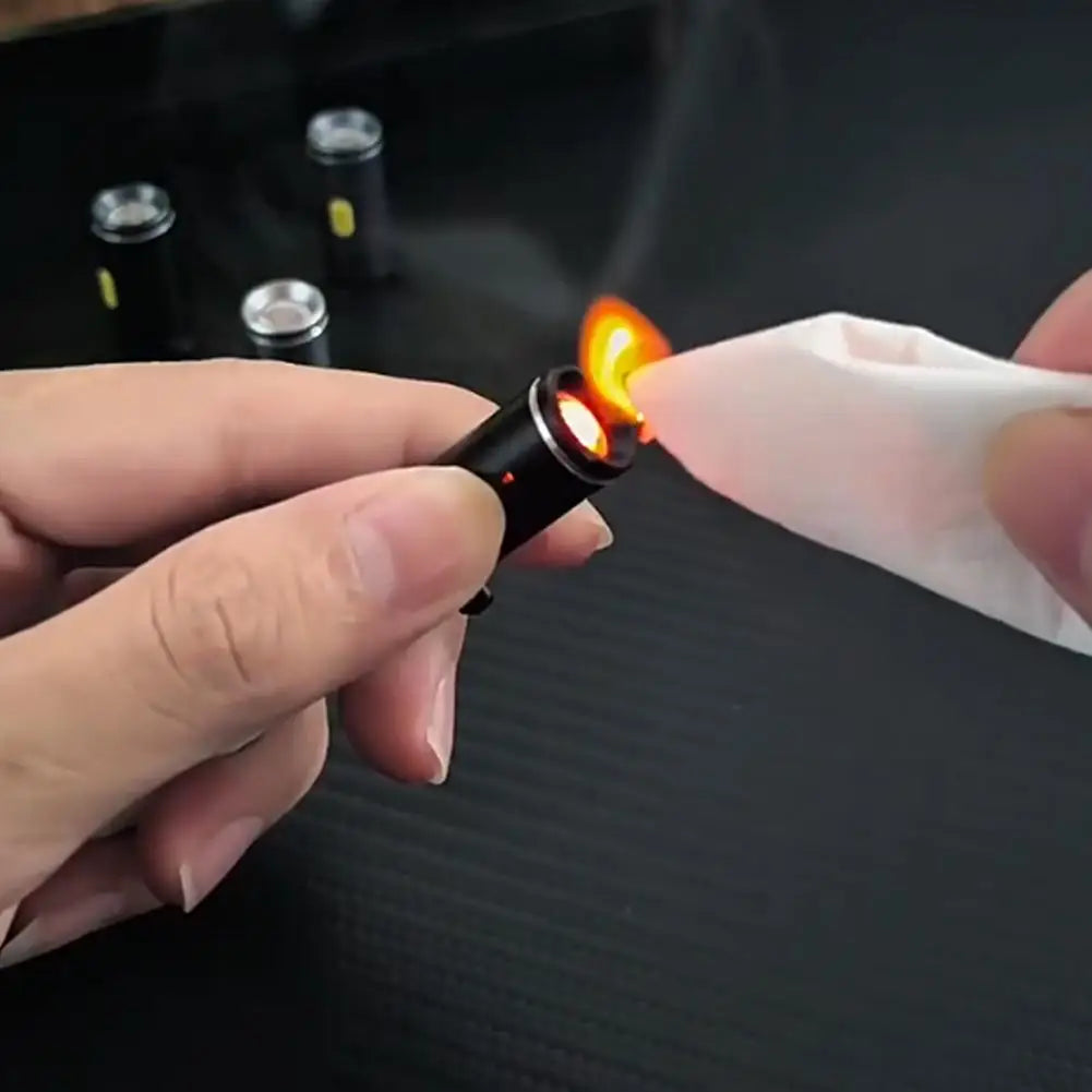 Type-C Mini Windproof Heating Wire Electronic Matchless Lighter Portable Outdoor Small Flame Starter Quake