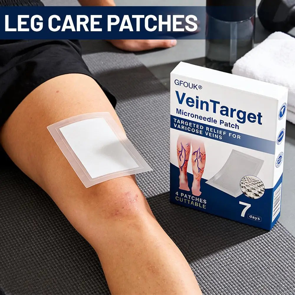 4-Piece Hydrocolloid Microneedle Patch Set with Body Care Natural Herbal Leg Care for Body Care Quake