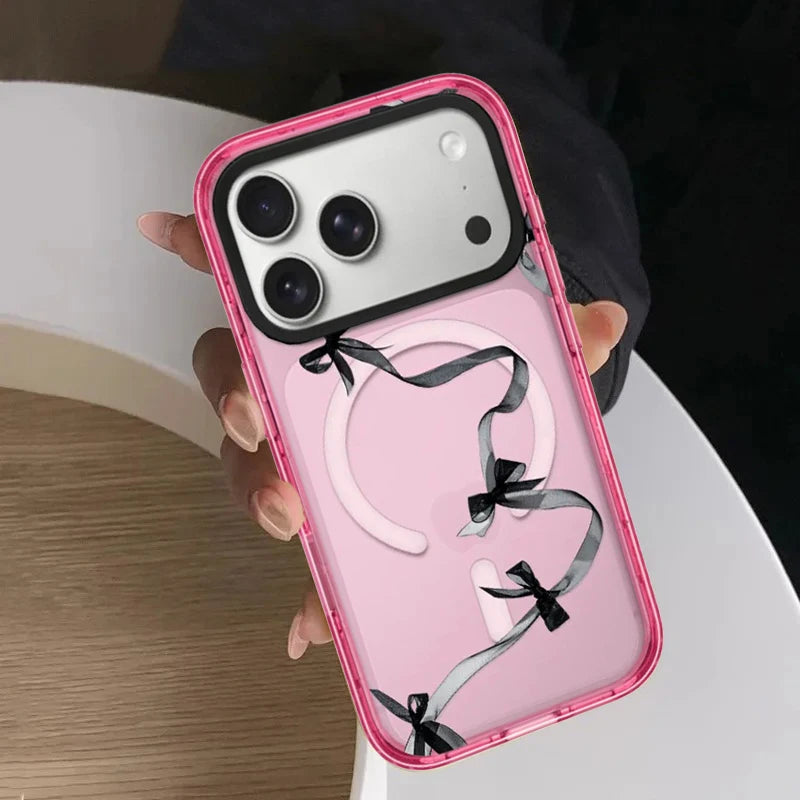 6090854 Pink Border Magnetic Case: Compatible with IPhone 18 17 16 15 14 13 Pro Max 18Pro Quake