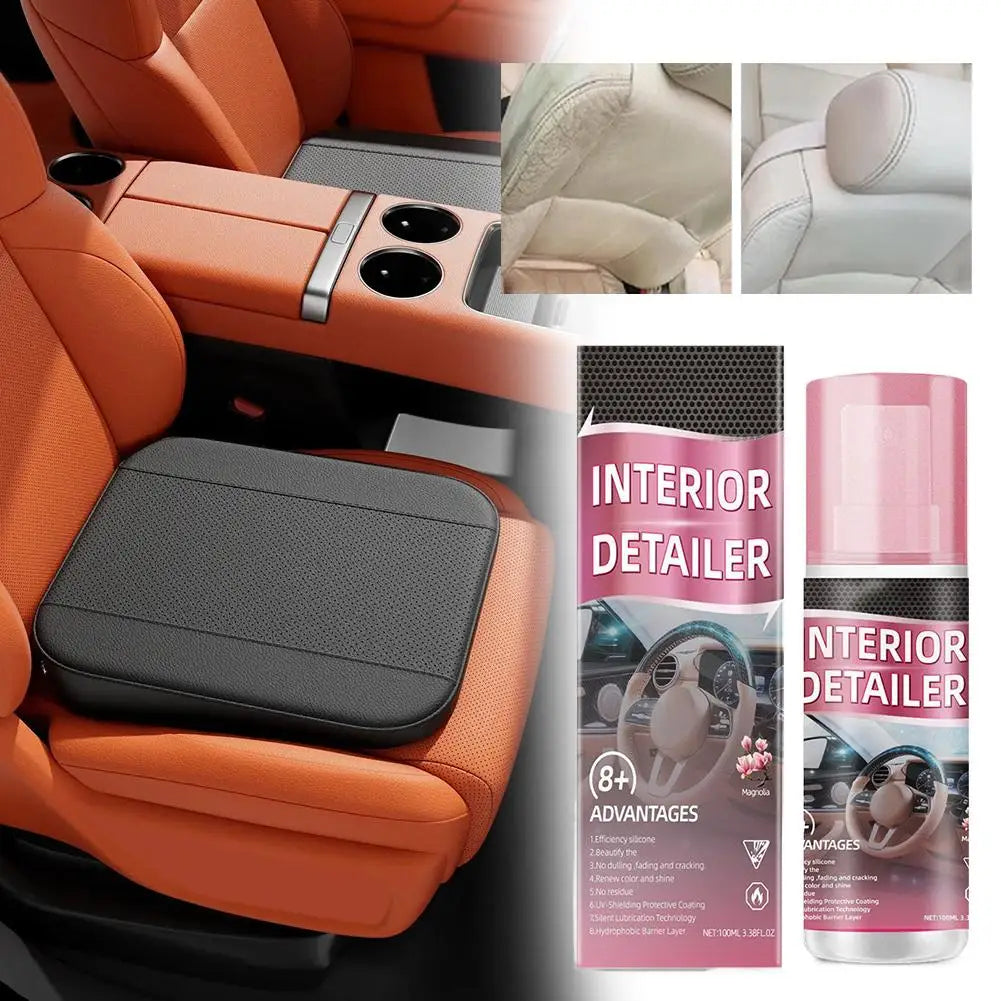 Car interior polishing cleaner Car multi-functional interior polish - non-abrasive for interior no-rinse for sofas, car cleaning Quake