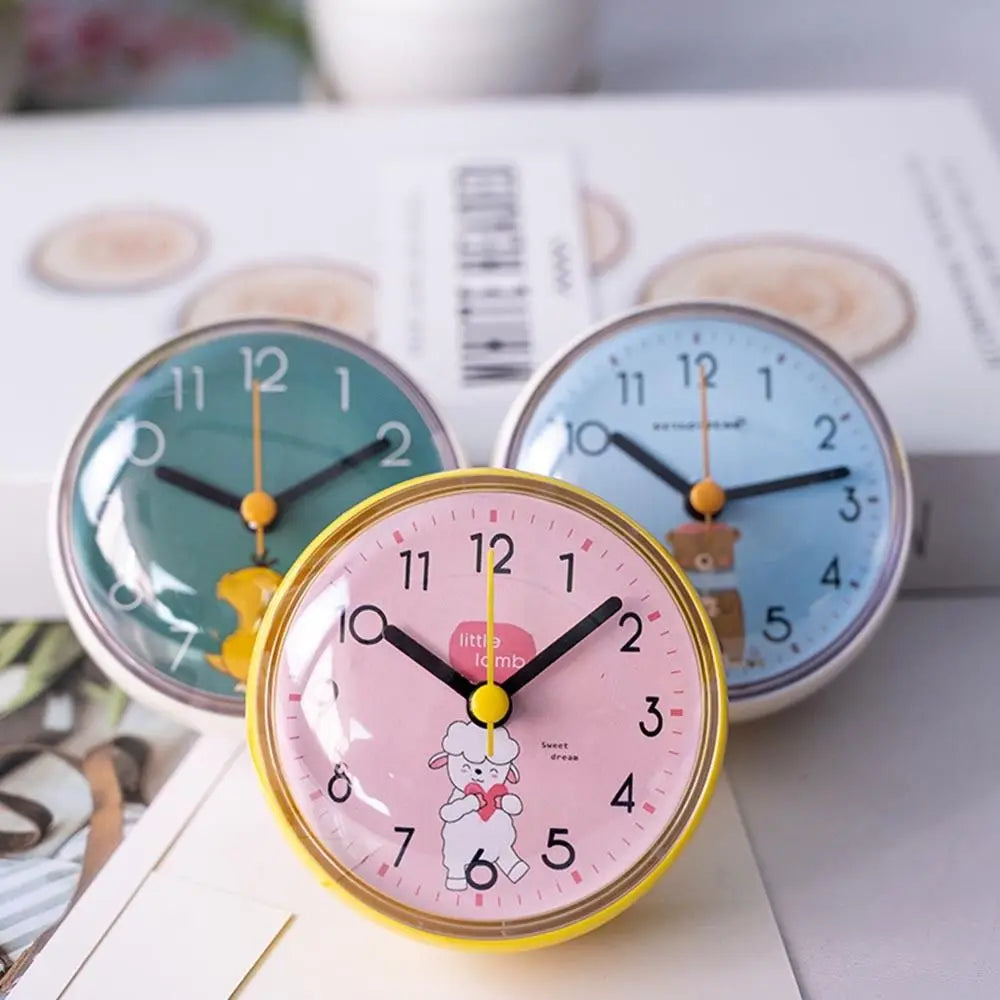 Modern Kitchen Minimalist 3D Mini Sucker Battery Powered Wall Clock Wall Watch Home Decor Shower Clocks Quake