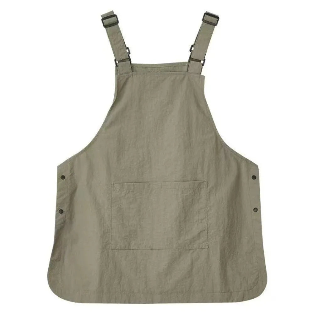 New Double-Sided Kitchen Apron Waterproof Pure Color Waist Apron Adjustable Multi-scene Workwear Apron Household Kitchen Quake