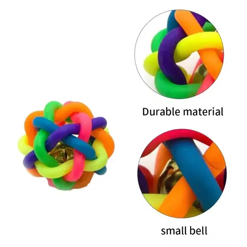 1Pcs Color Ringtone Toy Ball Colorful Training Daily Chew Ball Squeaking Sound Pet Cat Dog Interactive Toy Quake