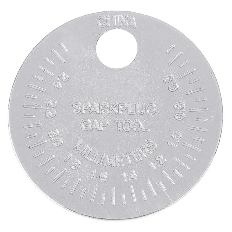 vvocci Feeler Range Coin-Type Plug Gage Gap Tool Spark 1 Pc 0.6-2.4mm Spark Plug Gap Measurement Tool Quake