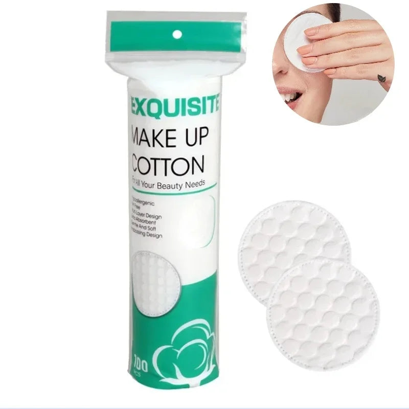 Double-side Round Makeup Cotton Remover Pads Women Disposable Compress Face Cleaning Wipes Three Layer Makeup Accessories Quake