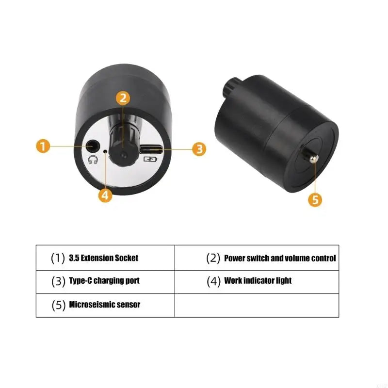 High Sensitivity Type C Water Leak Detector With Frequency Display Sensitive For Pipe Leakage Detection K1KF Quake