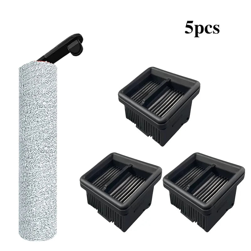 Dreame H12 Pro / H12 Plus Soft Brush Spare Parts Wet Dry Vacuum Cleaner Roller Hepa Filter Accessories Quake 4pcs-1