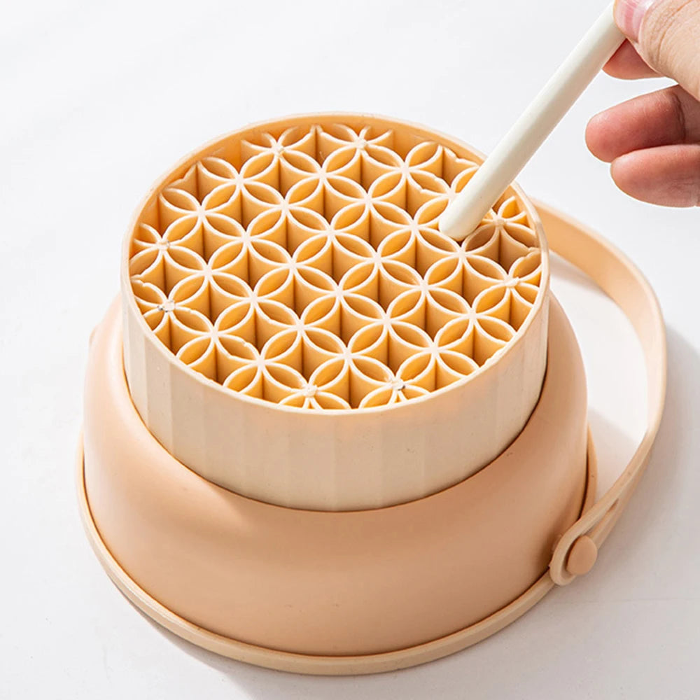 Makeup Brush Cleaning Bowl Beauty Egg Cleaning Tool Storage Set Brush Powder Puff Dry Cleaning Silicone Drying Shelf Quake