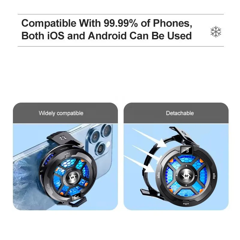 SL18 TEC Cooler Magnetic phone cooler with temperature display for iPhone Android phone tablet game cooler cooling fan Quake