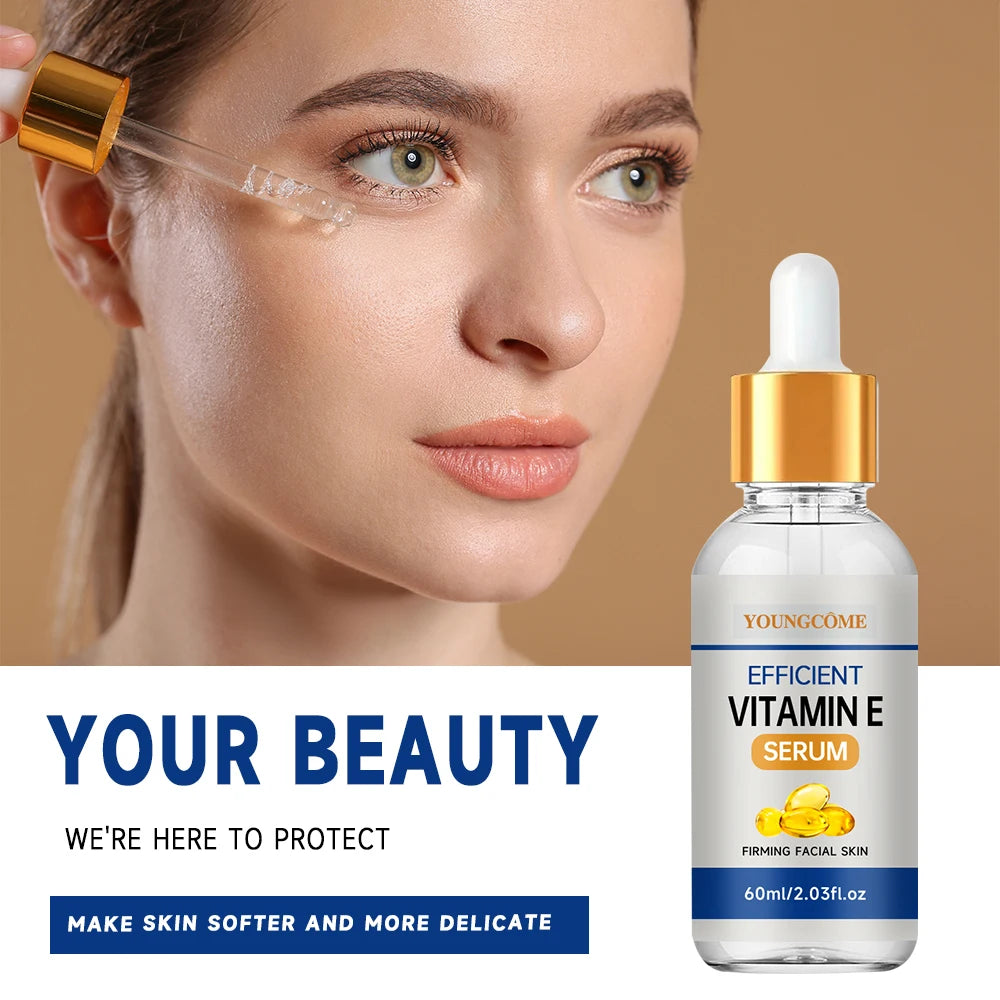 Vitamin E Wrinkle Remover Face Serum Lifting Firming Fade Fine Lines Anti-aging Essence Whitening Brighten Nourish Skin Care ﻿ Quake