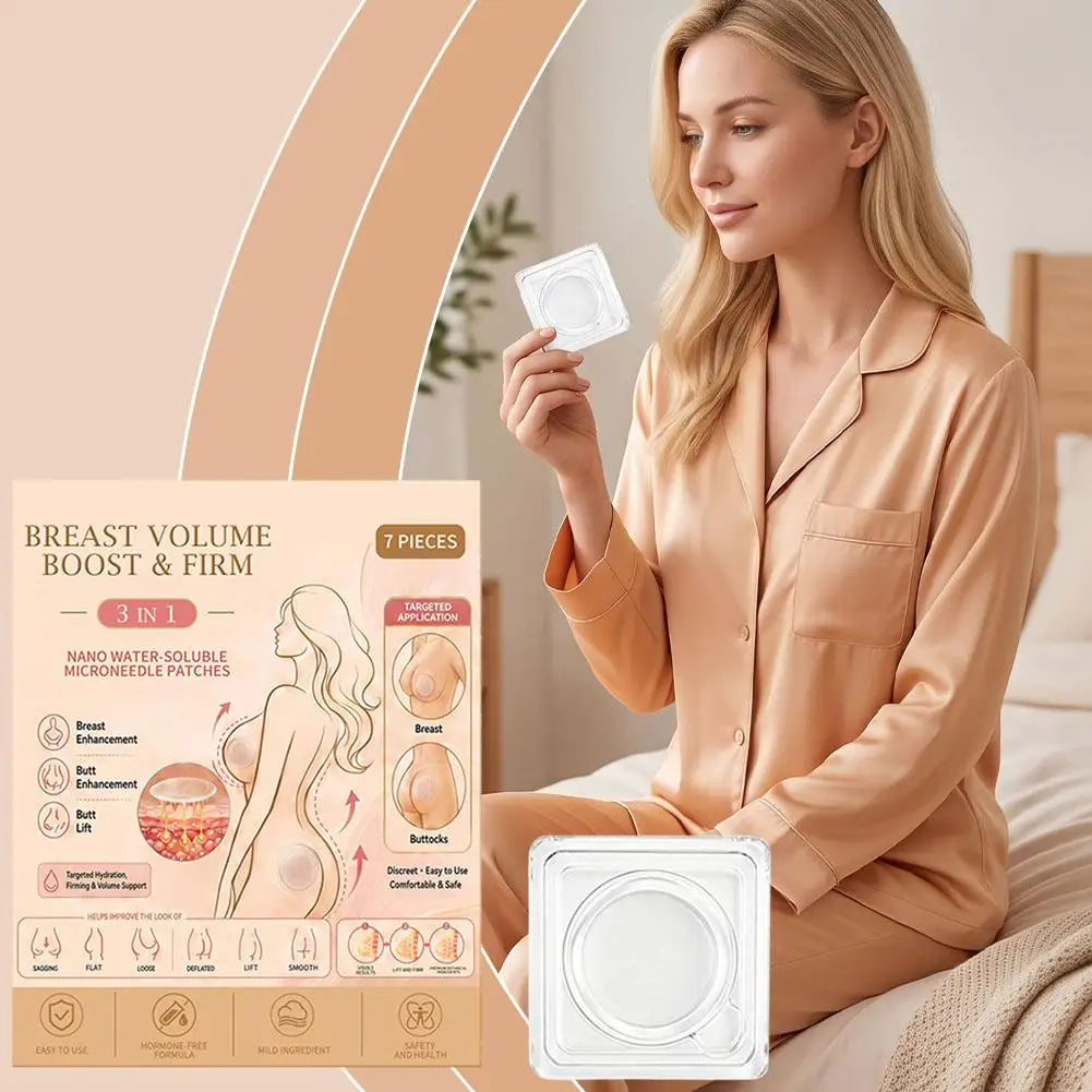 Breast Firming Microneedle Patches Hyaluronic Acid Collagen Chest Buttock Skin Care Hydrating Smoothing Patch Quake