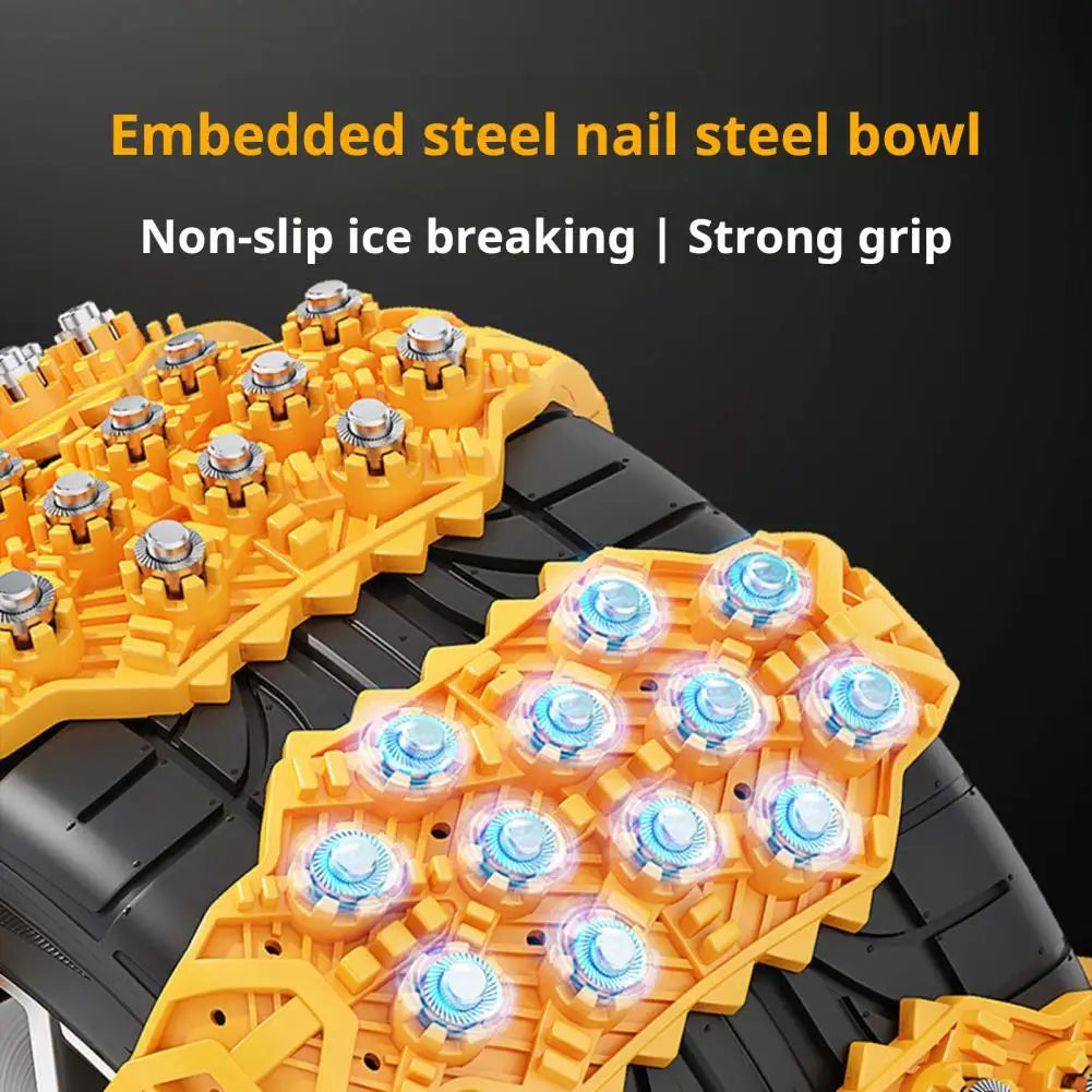 All weather Tire Chains Durable Car Tire Chains with Quick Fit Installation for Anti skid High Hardness for Easy Quake
