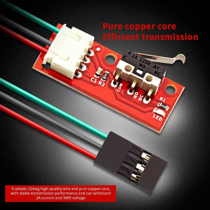 10PCS Mechanical Endstop Limit Switch Touch Switch Module with Cable 3D Printer Parts RAMPS 1.4 Mega2560 Control Board Quake