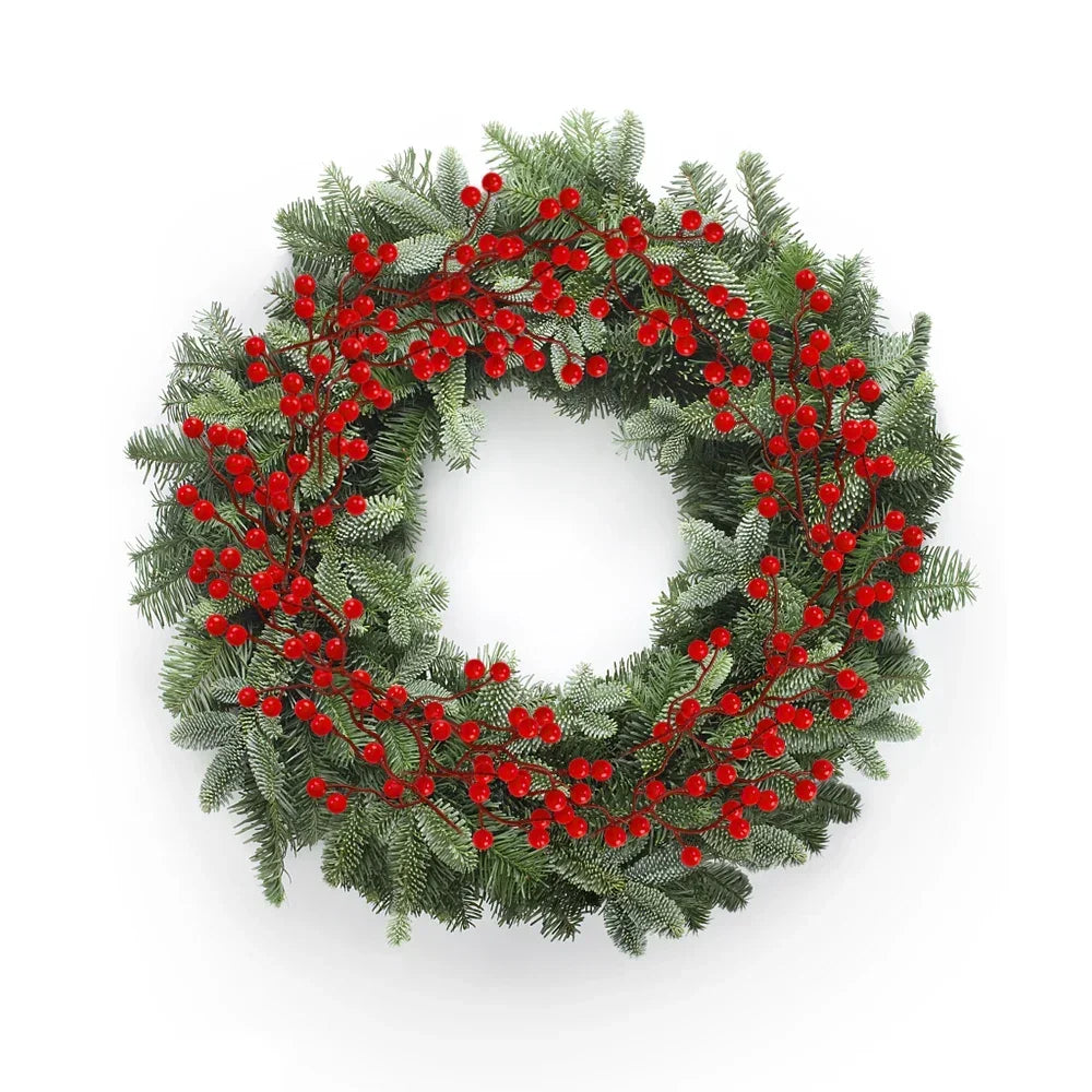 30/1Pc Artificial Red Berry Branches 13Heads Foam Red Berries Christmas Tree Ornament DIY Garland Home Party New Year Decoration Quake