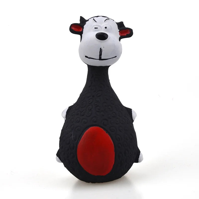 Soft Rubber Chew Toys Four Styles Squeaky Interactive Throwing Toys Cute Fun Pet Toys Quake black donkey