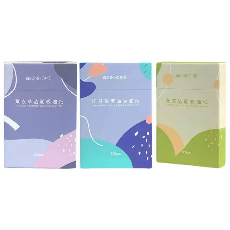 300Sheets Green Tea Facial Oil Blotting Sheet Makeup Paper Absorbent Women Face Control Paper Oil Cleansing Cosmetic Tool Quake