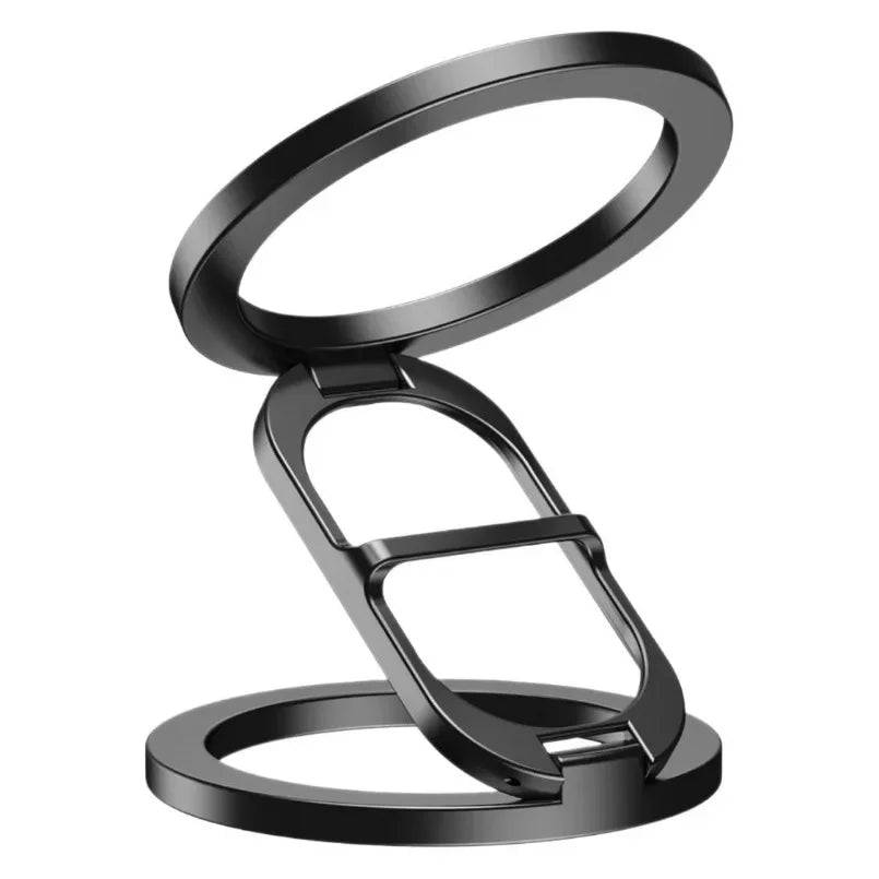 Foldable Double Sided Magnetic Phone Holder for Magsafe Gym Treadmill Universal Folding Car Holder Magnetic Smartphone Stand Quake black