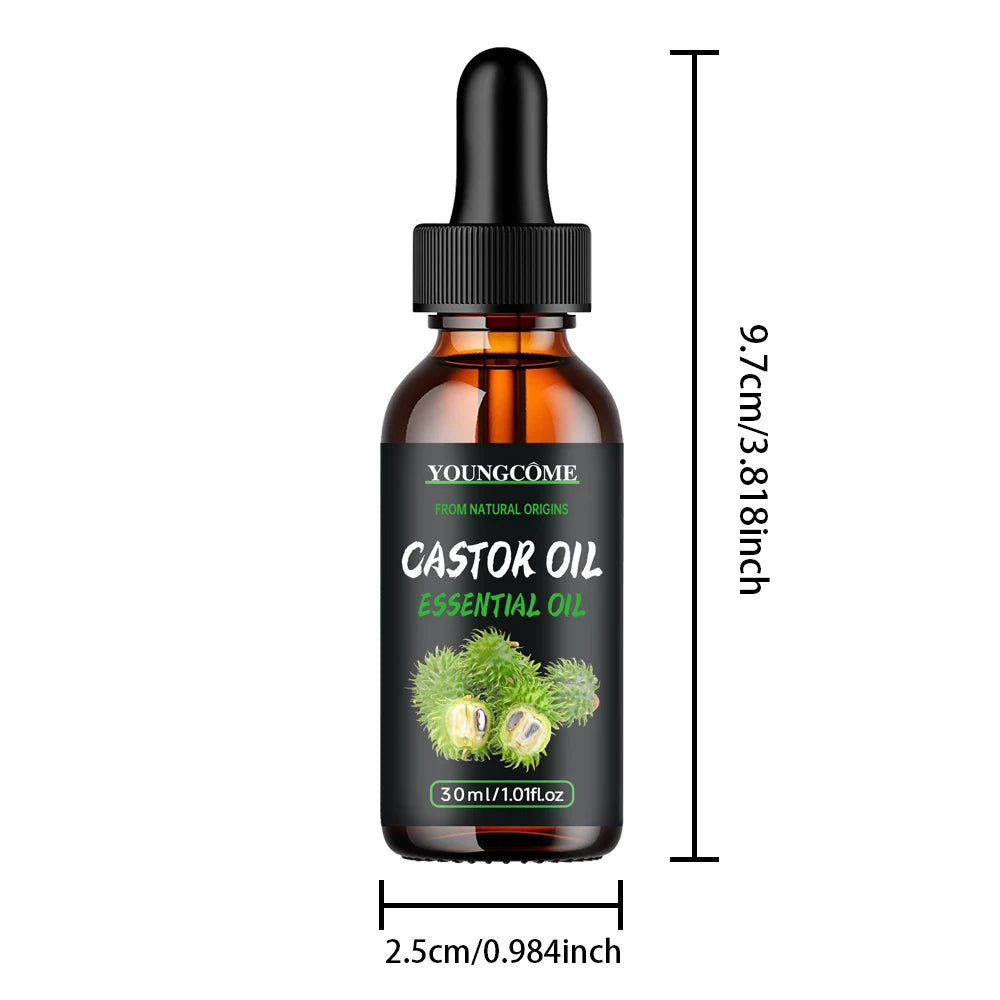 Natural castor oil essential oil,Repairs Damaged Hair Improves Hair Quality Moisturizes Hair Care oil DeepMoisturizing Care Quake 30ML