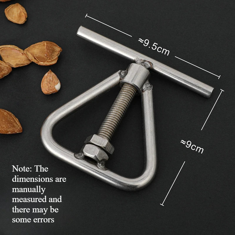 Stainless Steel Triangular Nut Cracker Macadamia Nut Opener Manual Dried Fruit Shell Breaker Walnut Shelling Clip Quake A