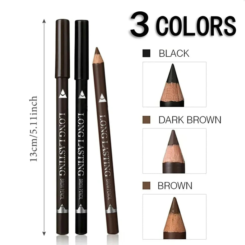 6/12Pcs Eye Brow Pencil Waterproof Professional Women Eye Makeup Pen Easy Color Natural Black Brown Cosmetic Beauty Eyebrow Tool Quake