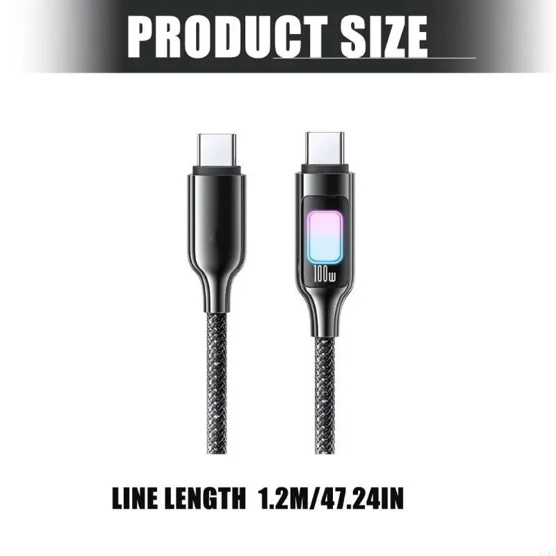Type C to USB C Cable Fast Charging Quick Charging Cord Nylon Braided Cable for Phone Tablet Laptop Accessories K1KF Quake