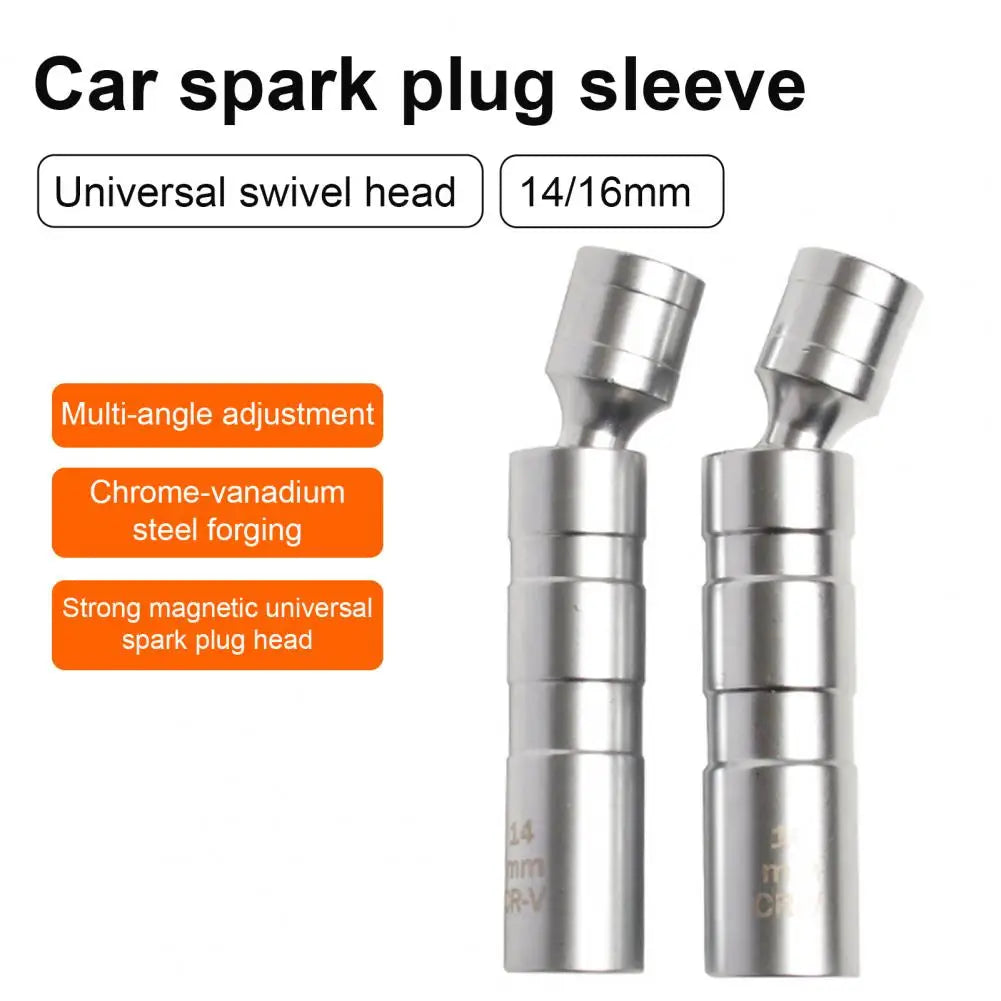 Narrow Space Spark Plugs Socket Universal Magnetic Spark Plug Sleeve Thin Wall Joint Removal Tool Automotive Repair for Spark Quake