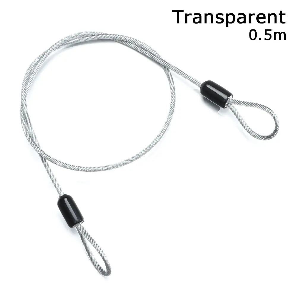 Bicycle Accessories Security Safety Rope Anti-theft Ropes Steel Cable Lock Cycling Strong Wire Road Bike Lock Bicycle Lock Wire Quake Transparent-0.5 m