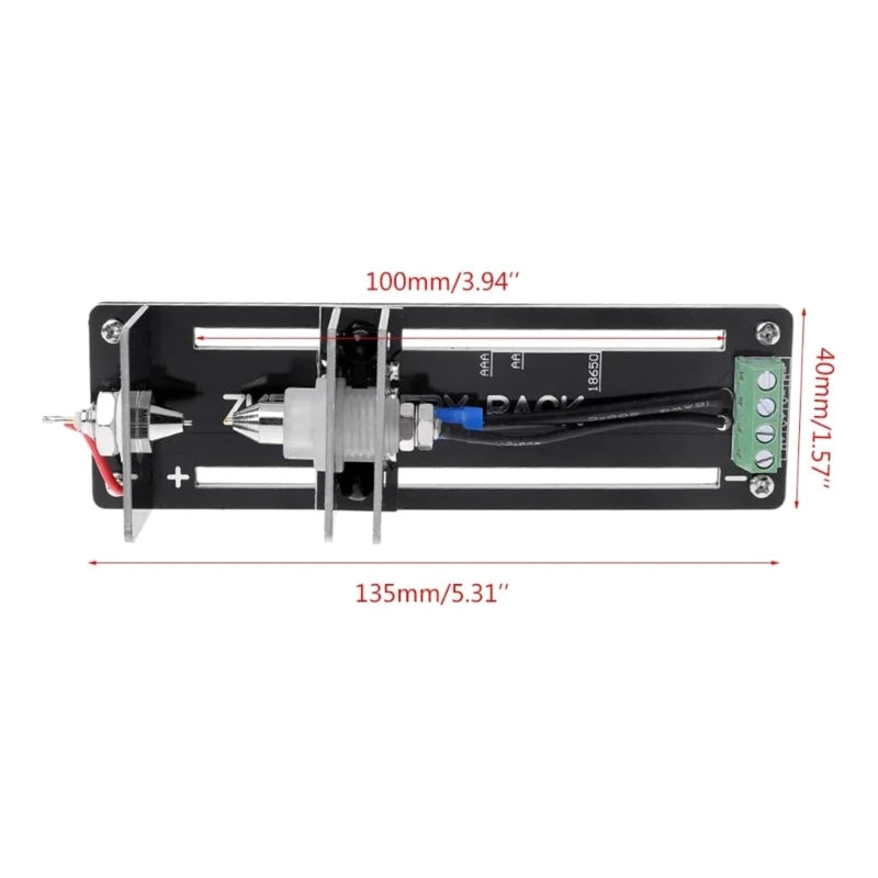 Versatile 4 Wire Battery Resistance Capacity Test Holder for 21700,26650,18650, AA,AAA Batteries A+/A- ;V+/V- Interfaces K1KF Quake