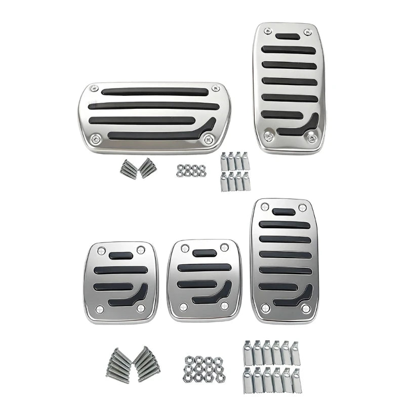 Silver Black Car Foot Covers with Anti-Slip Contact Strips Daily H8WE Quake