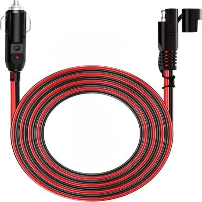 12AWG Pure Copper Cigarette Lighter Cable Multi-Connector Socket Extension Cord with Switch for Automotive Power Conversion Quake type3 12AWG 5M