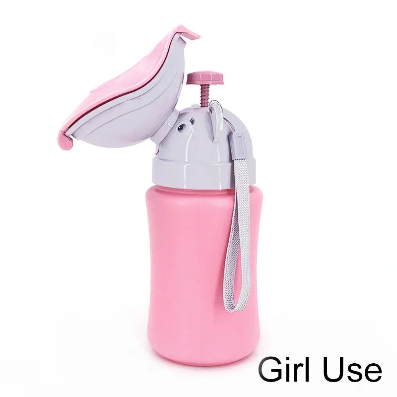 Portable Baby Hygiene Toilet Urinal Boys Girls Pot Outdoor Car Travel Anti-leakage Potty Kids Convenient Toilet Training Potty Quake B51 Pink Girl