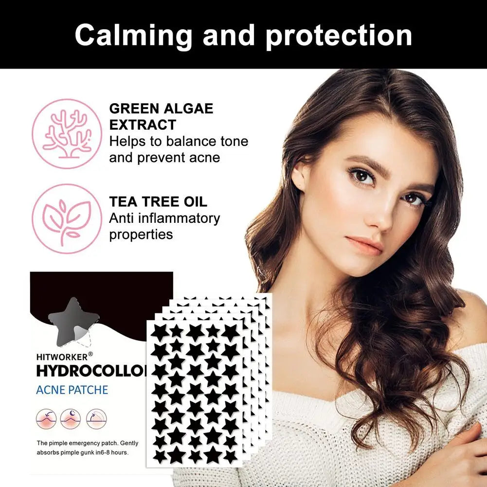 200/400PC Colorful Star Acne Patches Cute Pimple Treatment Stickers Hydrocolloid Invisible Cover for Zits & Blemishes Quake