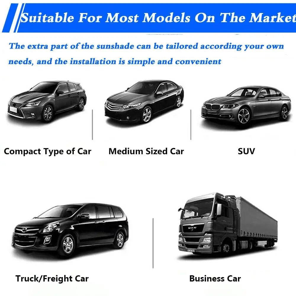 Front Car Retractable Windshield Sun Shade Visor SUV Window Folding Block Cover Quake