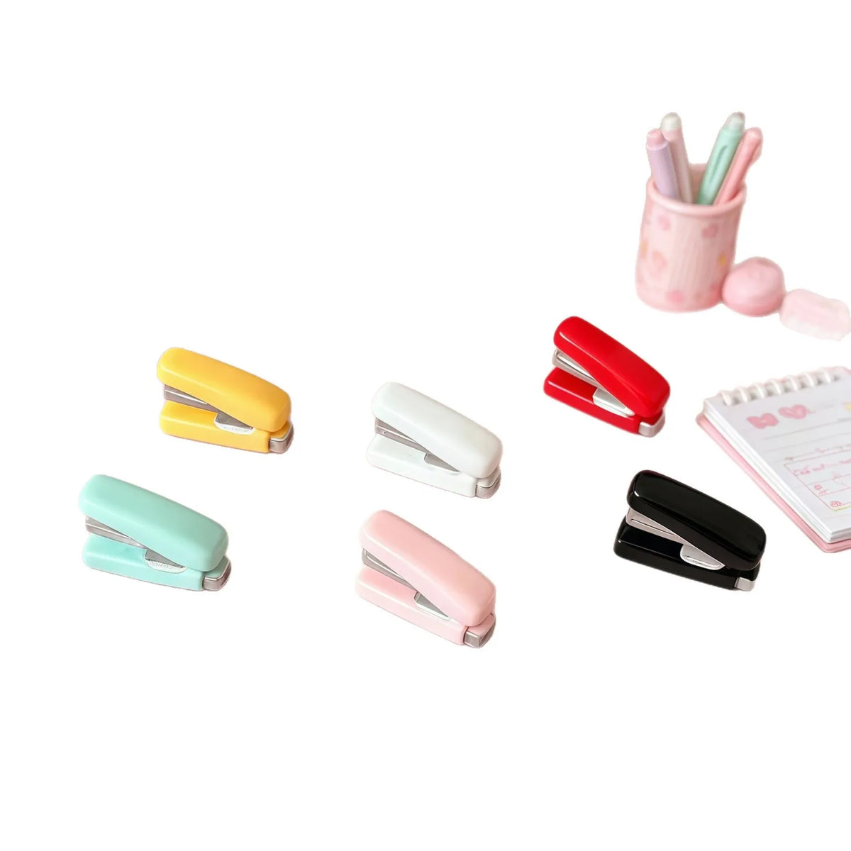 20Pcs Cute Dollhouse Miniature Resin Stapler Model Simulation Classroom Accessories Dollhouse Decor Stationery Children's Toys Quake