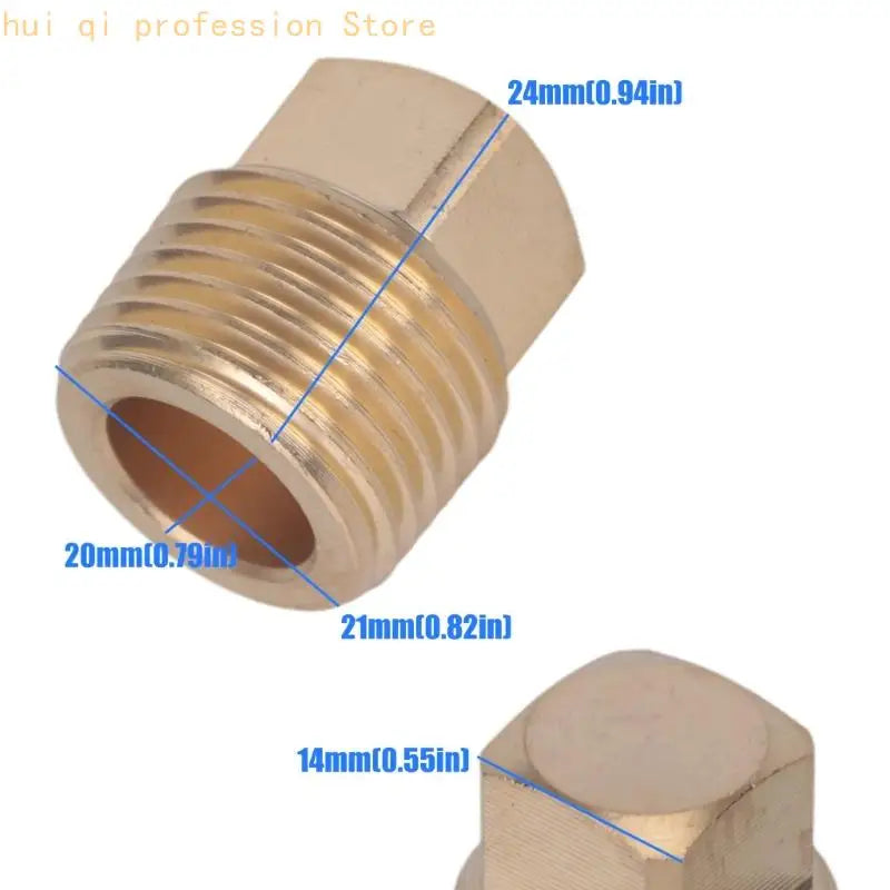 Brass Threaded Sealing Fitting with Flat-Sided Head for Port Closure H8WE Quake