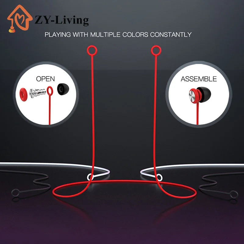 1Pcs Outdoor Earplugs Earbud Lanyard Work Travel Sleep Connector Cord Anti-lost Rope Silica Gel Earphone Strap Quake