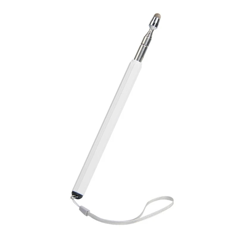 Telescopic Teacher Pointer Stick Retractable Teaching Pointer with Lanyard for Presentation Teaching Lecture Office K1KF Quake White
