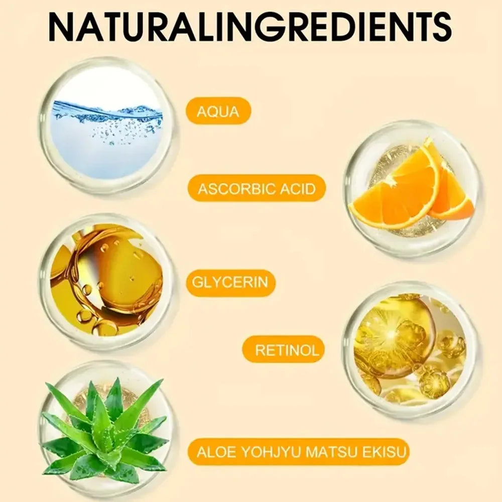 Vitamin C Wrinkle Remover Face Serum Lifting Firming Fade Fine Lines Anti-aging Essence Whitening Brighten Skin Care Quake