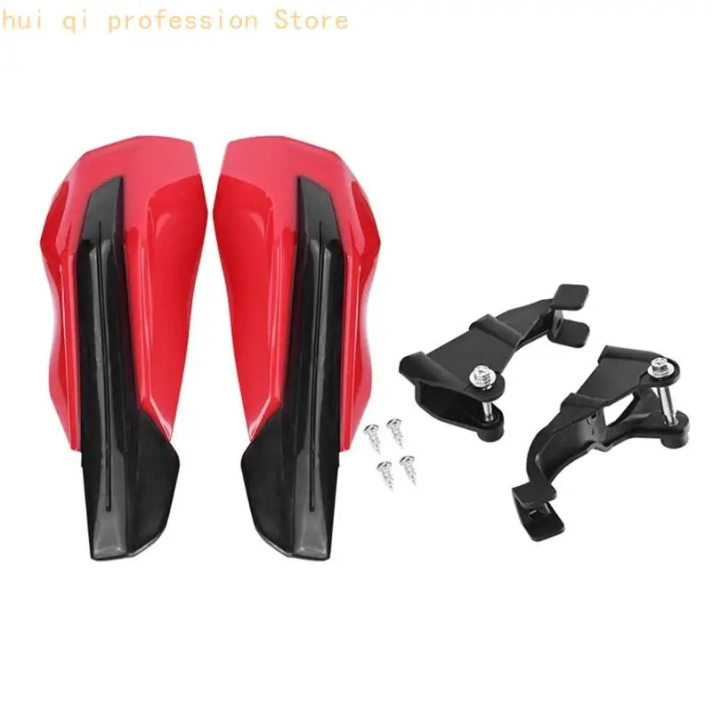 Replacement Handguard for Trail Bars, Plastic Guard Pair with Brackets for Brush Contact and Cold Wind Use H8WE Quake Red CN