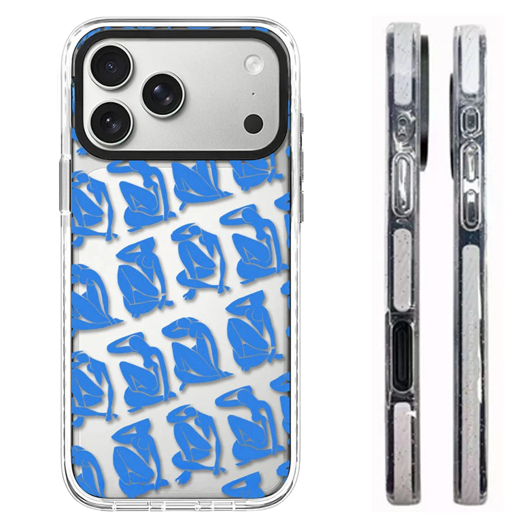 608246 White Border Magnetic Phone Case Cover for IPhone 14 15 16 17 18 Pro Max Case Quake