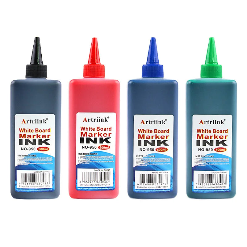 1pc Whiteboard pen ink 500ML replenishment liquid water-based large capacity erasable environmentally friendly filling liquid Quake