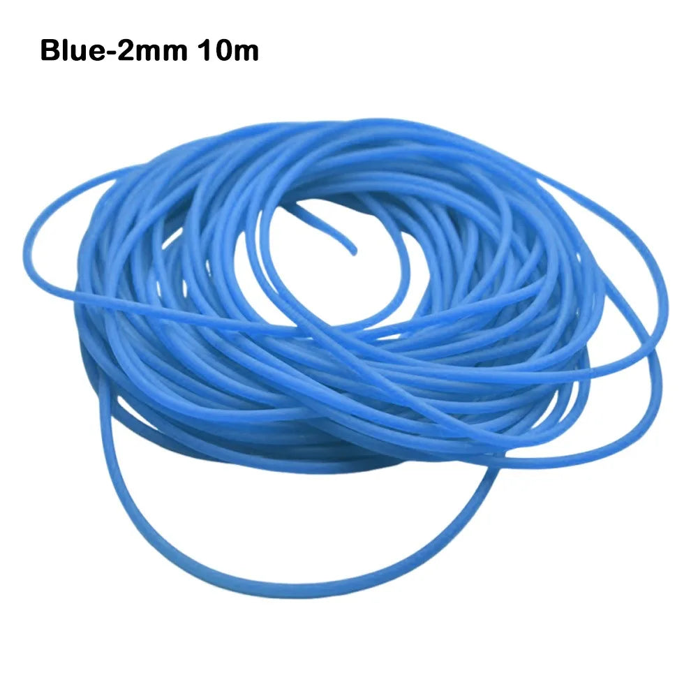 2025 2/2.2mm Fishing Elastic Band Strapping 10m Tied Line Rope Solid Rubber Tennis Elastic Band Fishing Line Quake Blue