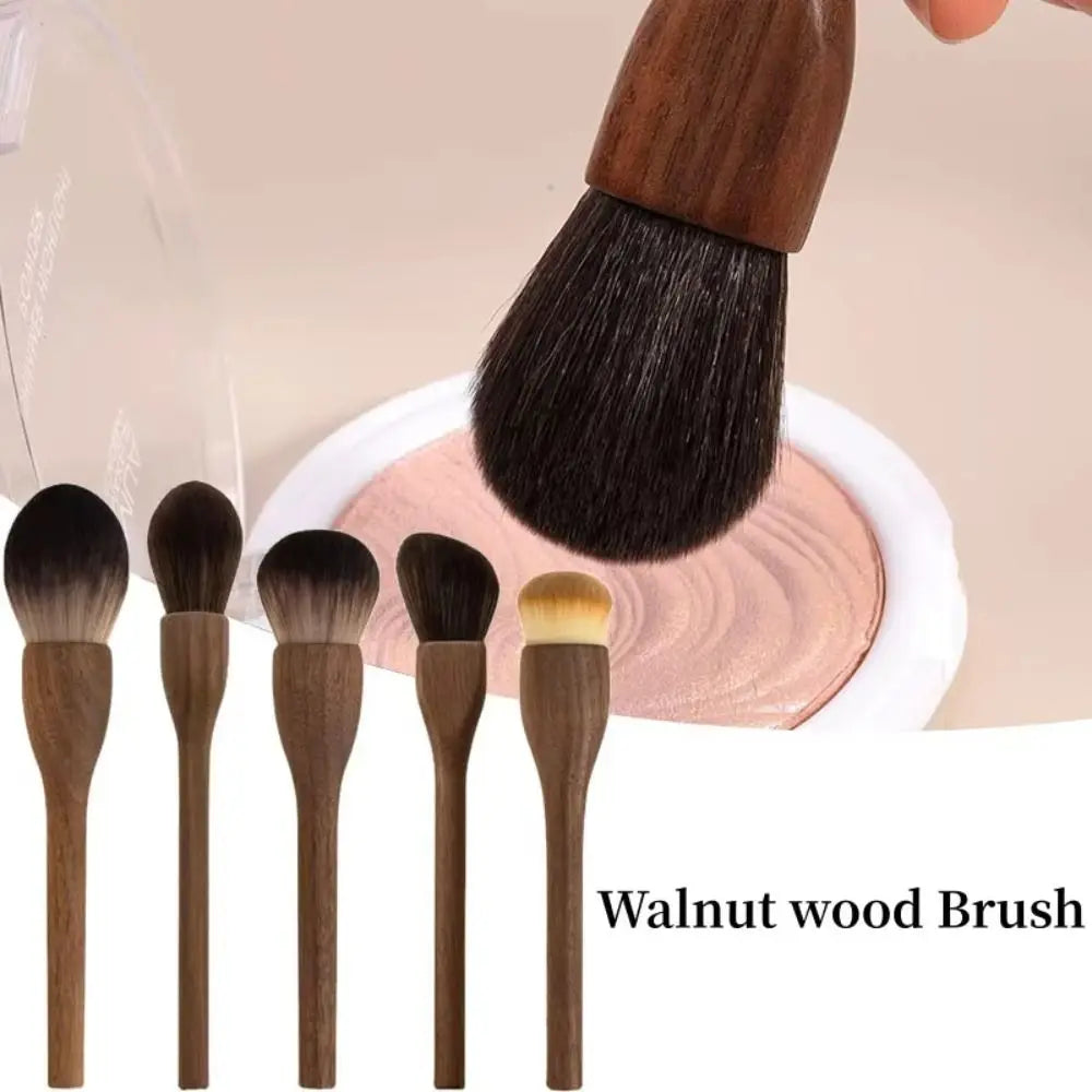New Makeup Brush Handle Makeup Brush Super Soft Make Up Tool Blush Brush Retro High Quality Walnut Loose Brush Blush Brush Quake