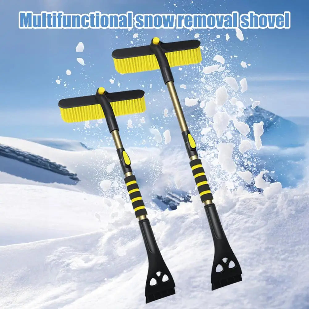 Snow Removal Tool Extendable Car Snow Brush Ice Scraper Heavy-duty Shovel with Eva Grip for Windshield Snow Removal Winter Auto Quake