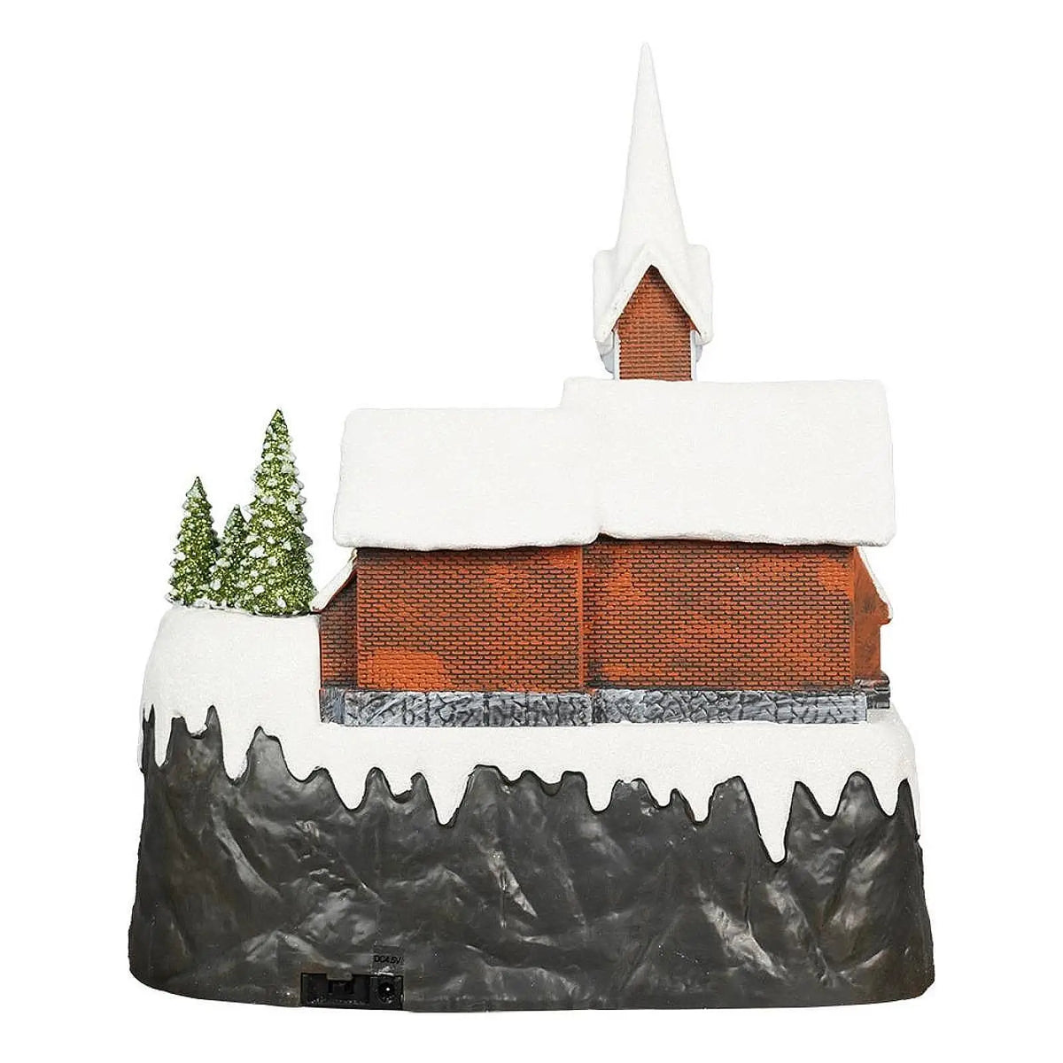 Christmas Village House Figurine Rotatable Skaters Table Centerpiece Sculpture for Shelf Fireplace Xmas Decor Bedroom Indoor Quake